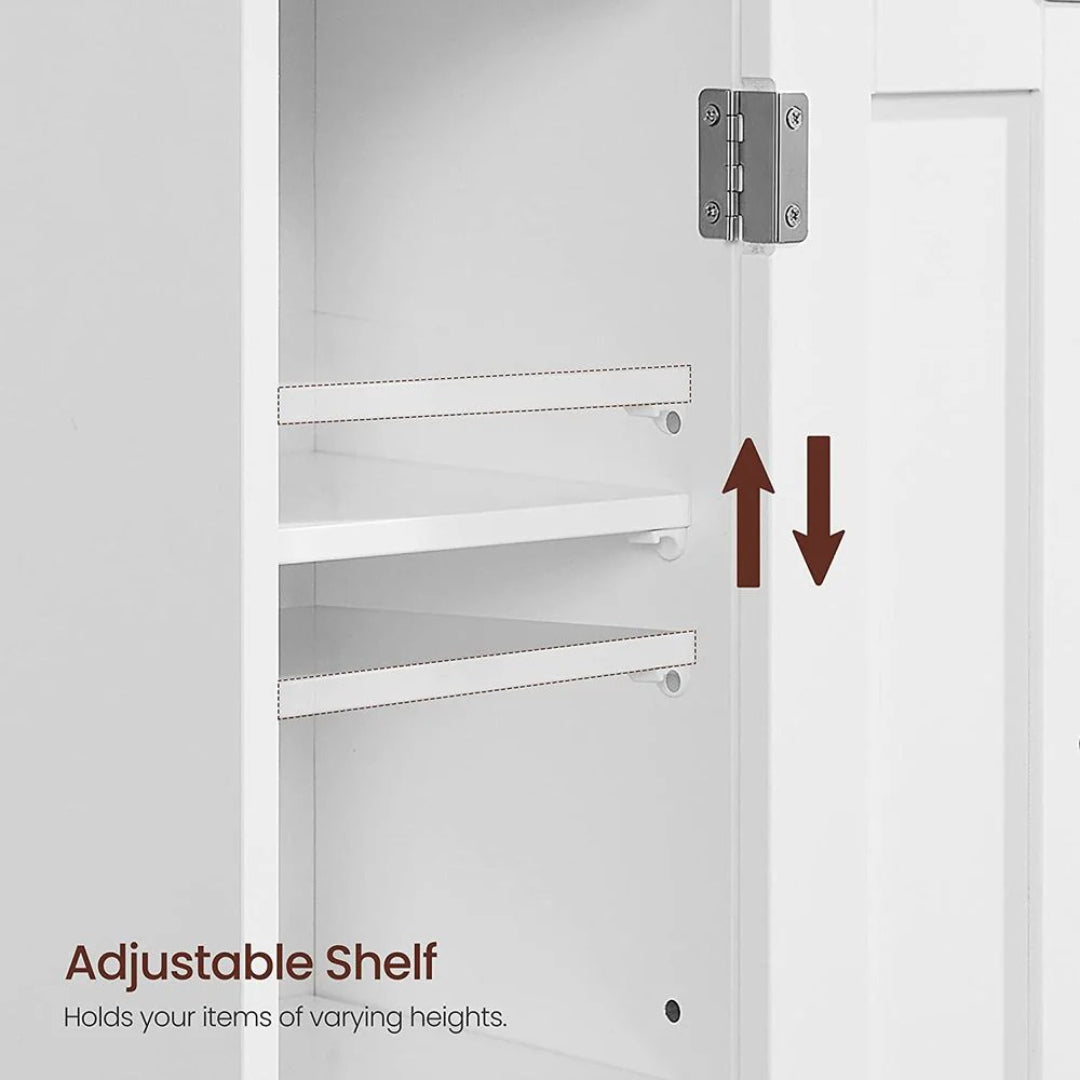 Corner Bathroom Storage Cabinet Slim Floor Cabinet 31.5in High