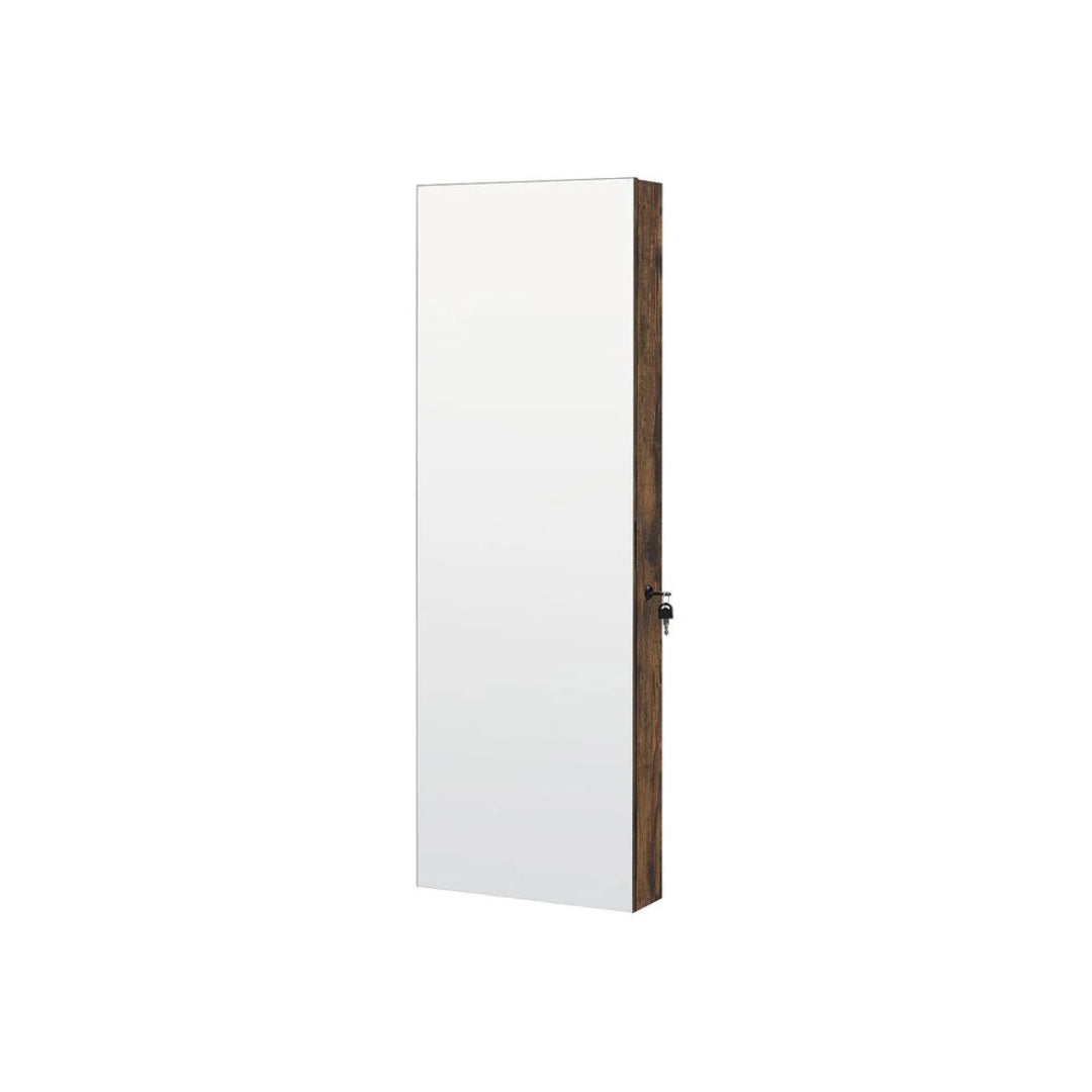 LED Mirror Jewelry Cabinet Armoire Wall Or Door Mounted
