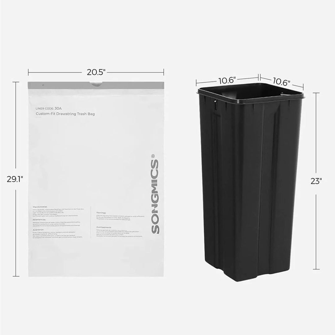 Drawstring Trash Bags, Heavy Duty Leak-Resistant Garbage Bags