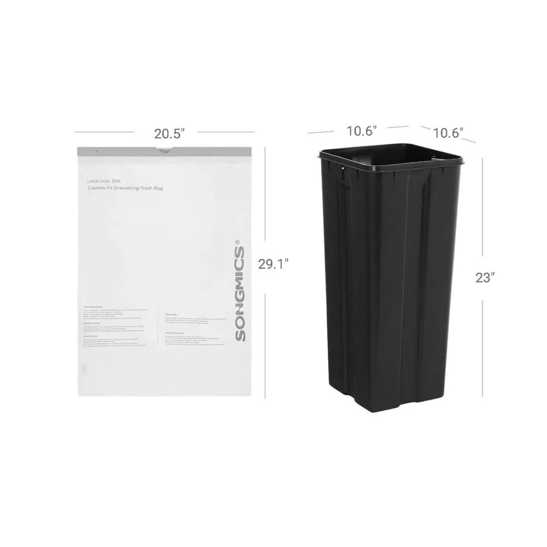 Drawstring Trash Bags, Heavy Duty Leak-Resistant Garbage Bags