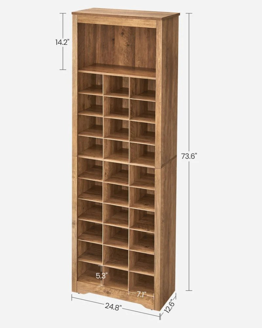 10 Tier Shoe Rack Organizer With Storage Compartments, Tall Unit