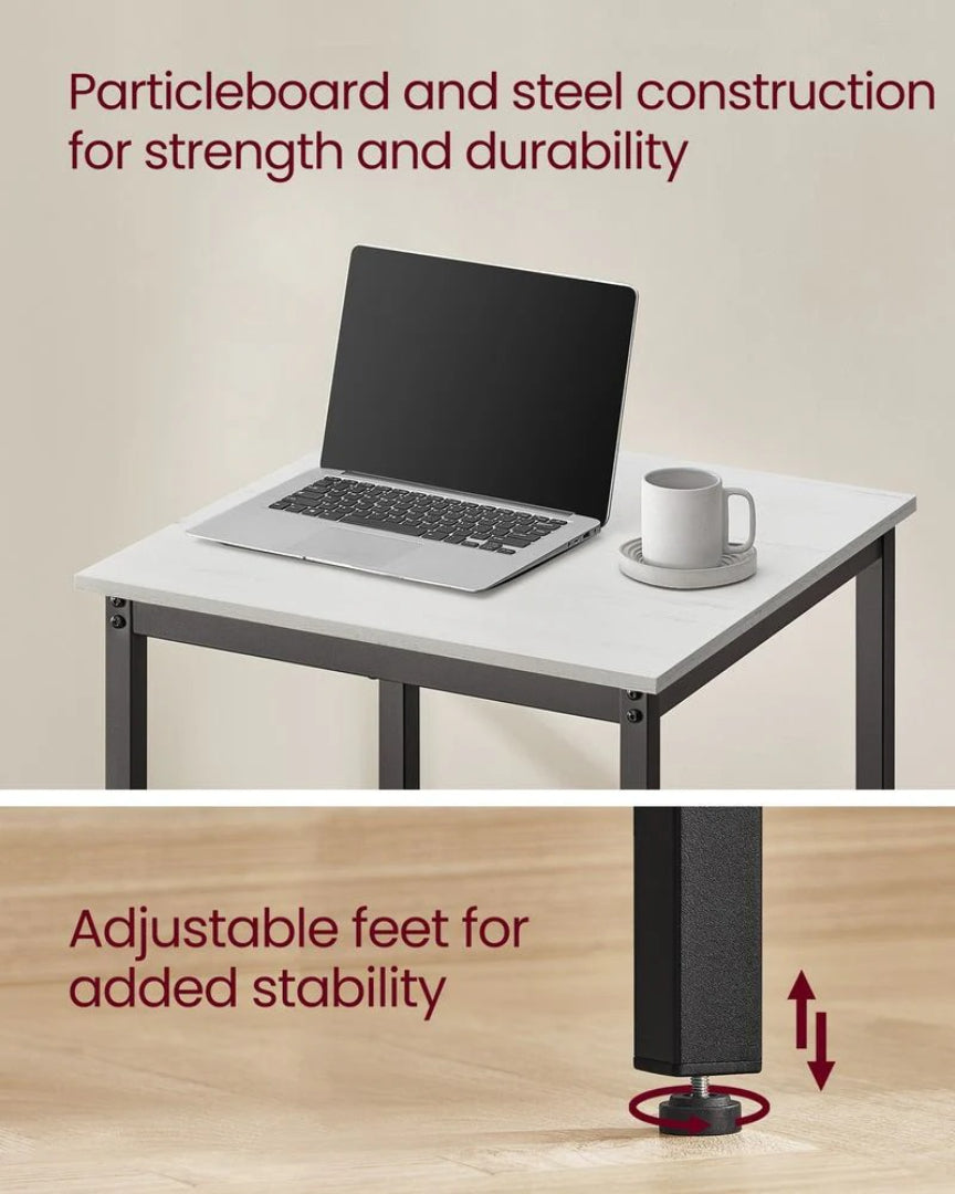 High Top Bar Table, Industrial Square Pub Table with Steel Frame