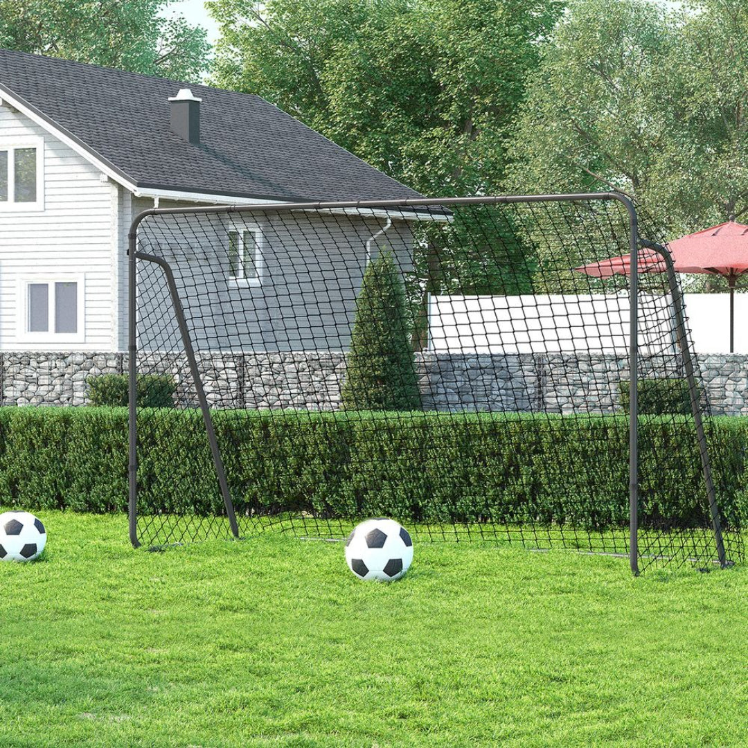 Soccer Goal 12x6ft Kids Backyard Training Net With Stakes